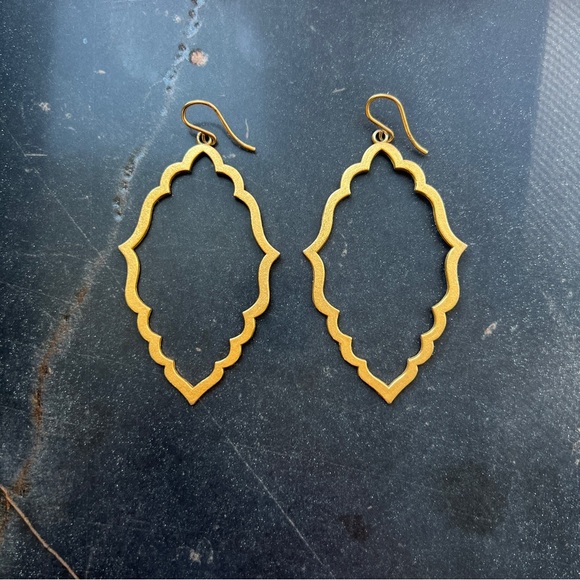 Dogeared Moroccan Elegant Gold Dangling Earrings - Picture 2 of 5